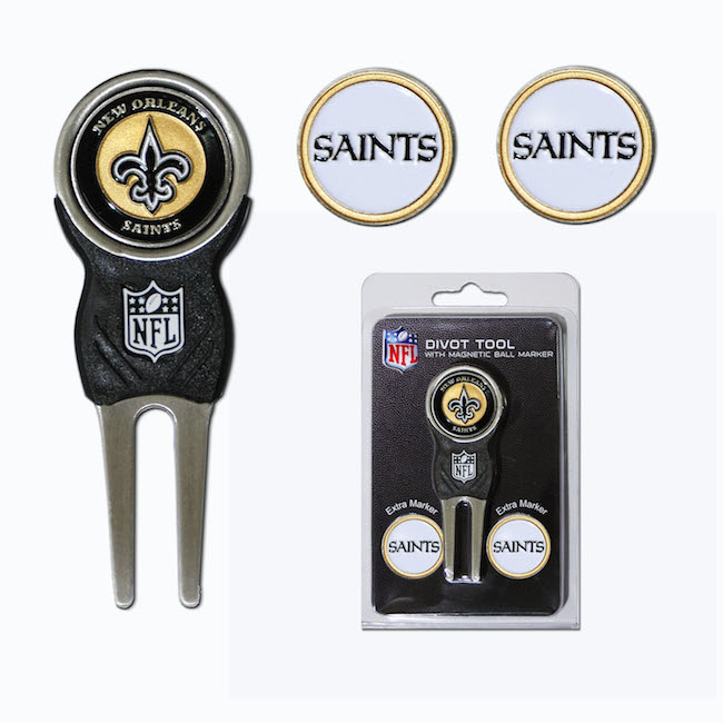 New Orleans Saints 3 Marker Signature Divot Tool Pack