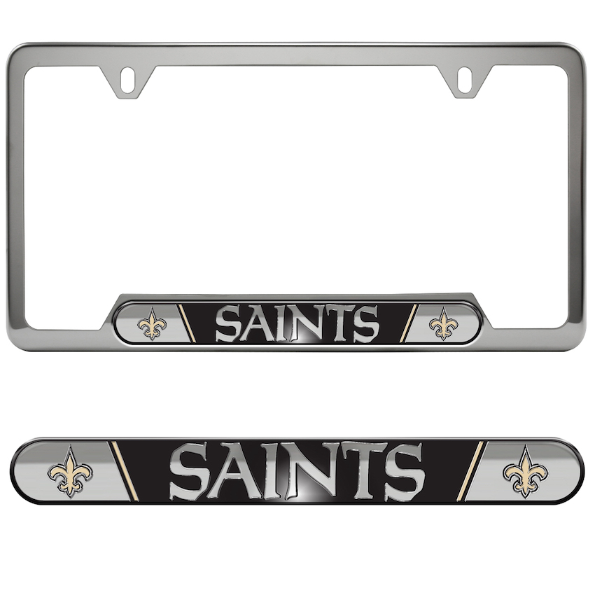 New Orleans Saints Embossed License Plate Frame