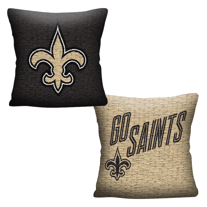 New Orleans Saints Double Sided INVERT Woven Pillow