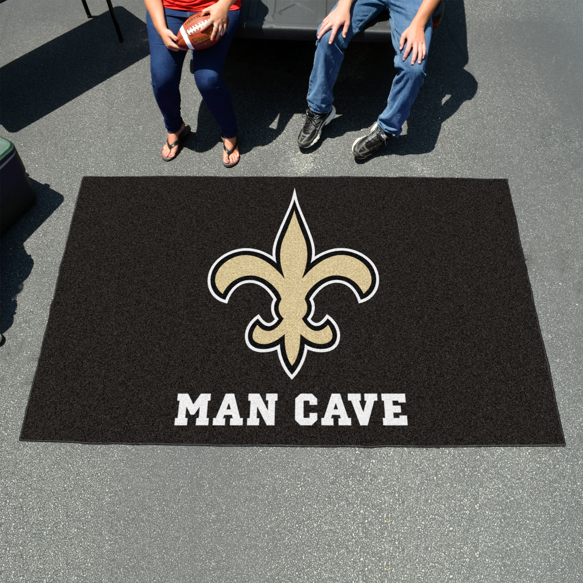 New Orleans Saints UTILI-MAT 60 x 96 MAN CAVE Rug