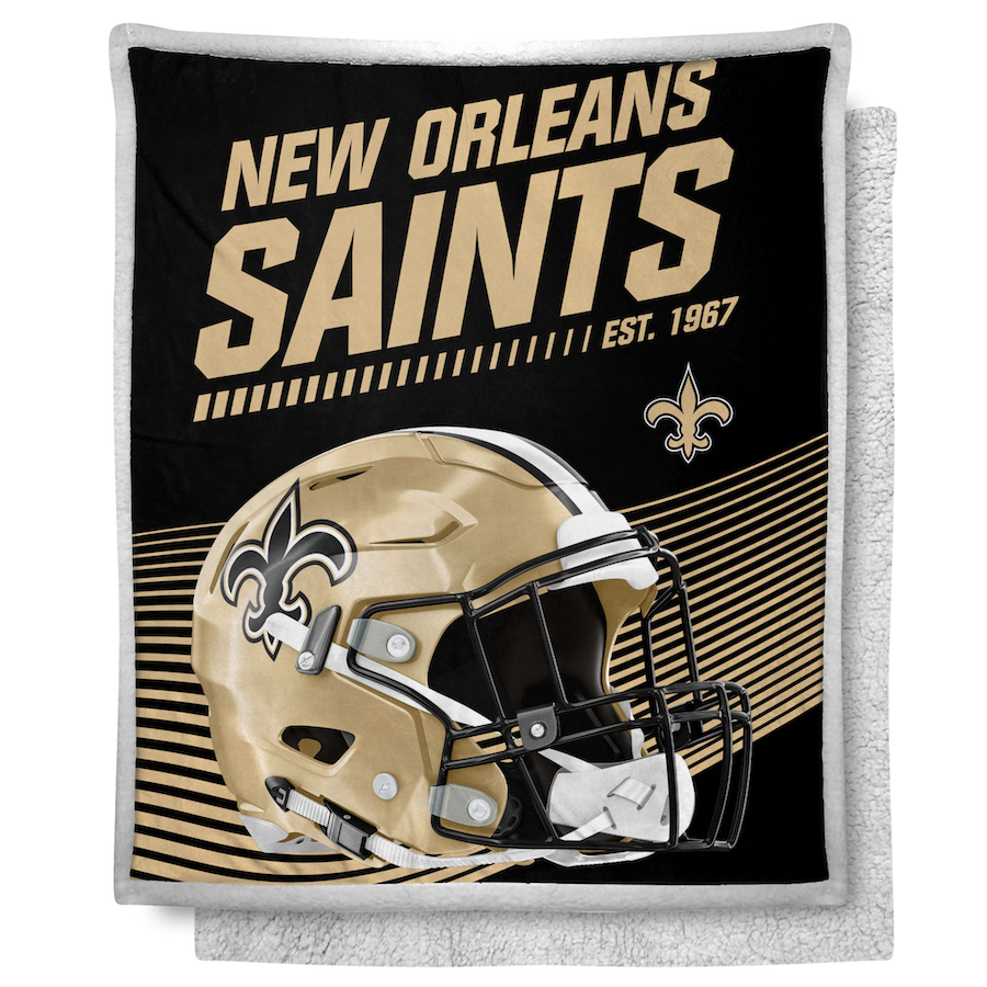 New Orleans Saints Mink SHERPA Throw Blanket