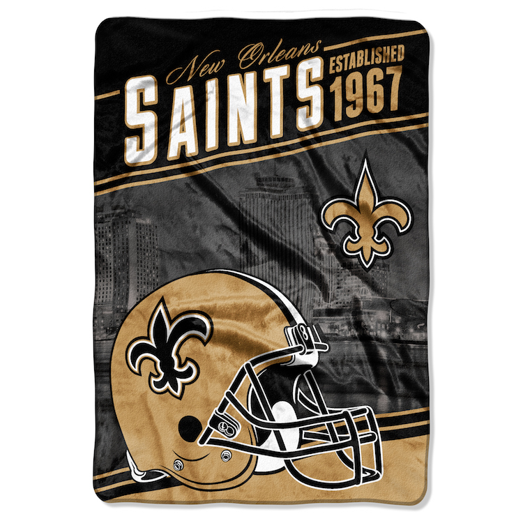 New Orleans Saints OVERSIZED Micro Raschel Blanket 62 x 90