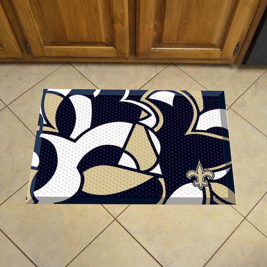 New Orleans Saints Quick Snap Style SCRAPER Door Mat