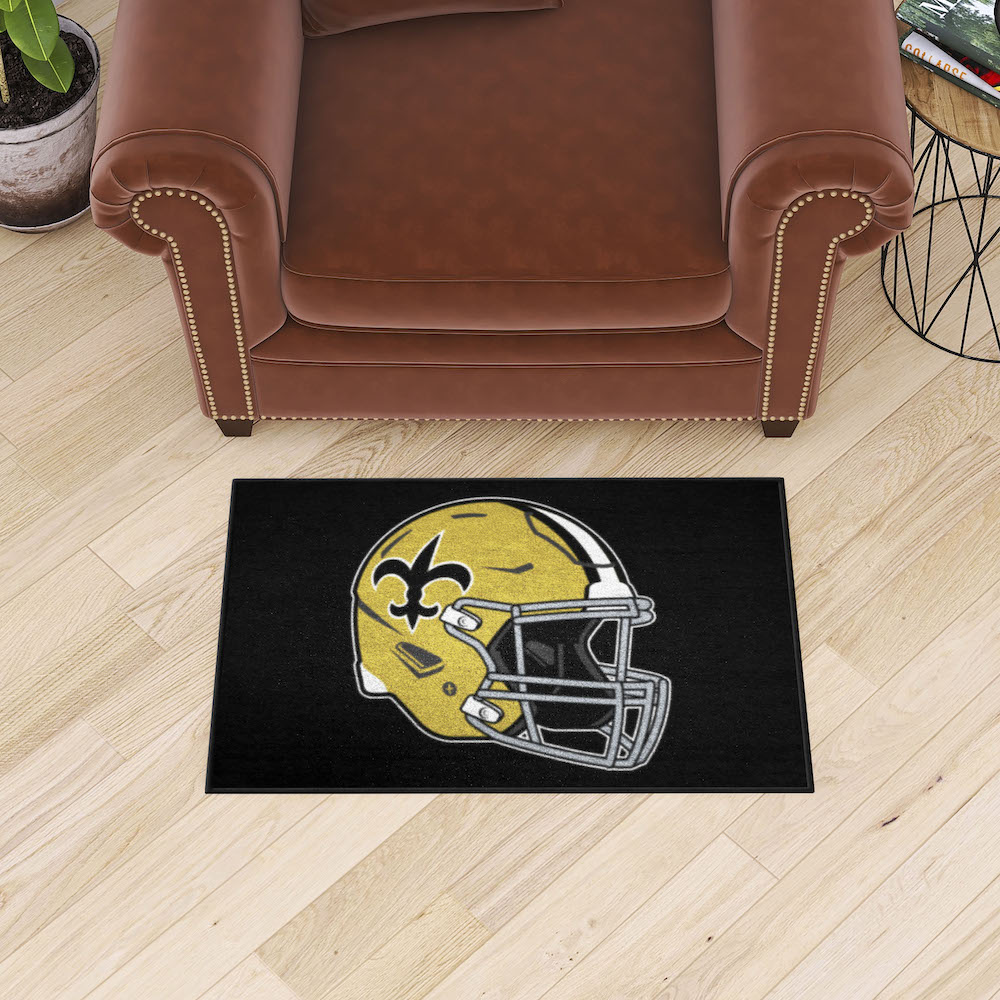 New Orleans Saints 20 x 30 STARTER Floor Mat - Throwback Helmet