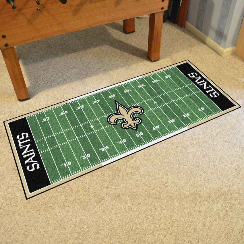 New Orleans Saints 30 x 72 Football Field Carpet Runner