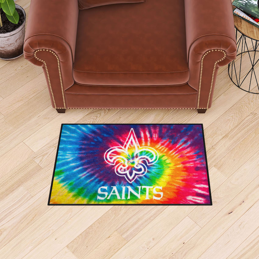 New Orleans Saints TIE-DIE 20 x 30 Starter Floor Mat