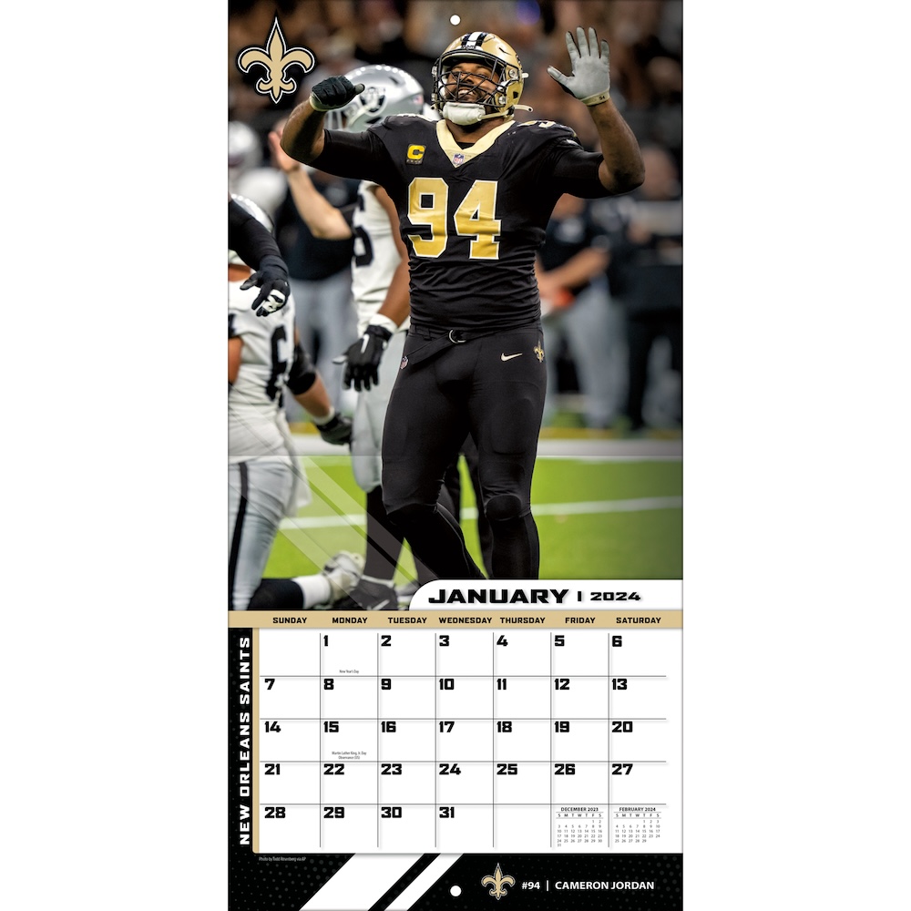 New Orleans Saints 2025 NFL Team Wall Calendar