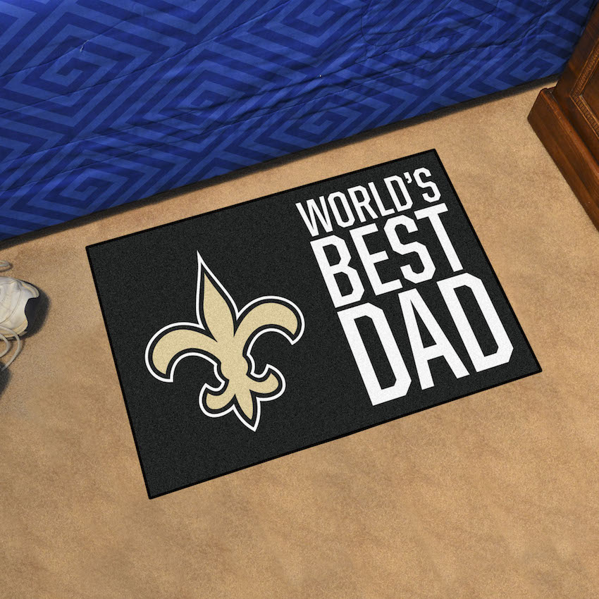 New Orleans Saints 20 x 30 WORLDS BEST DAD Floor Mat