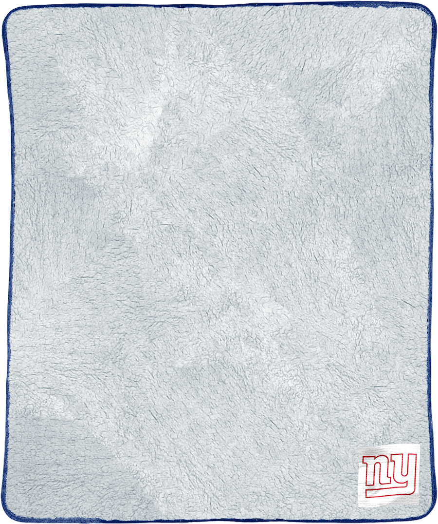 New York Giants 2 Tone SHERPA Throw Blanket