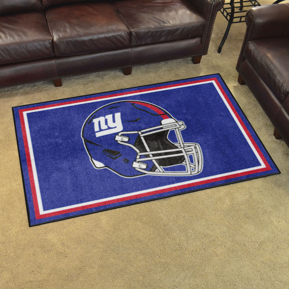 New York Giants 4x6 Area Rug - Helmet Logo