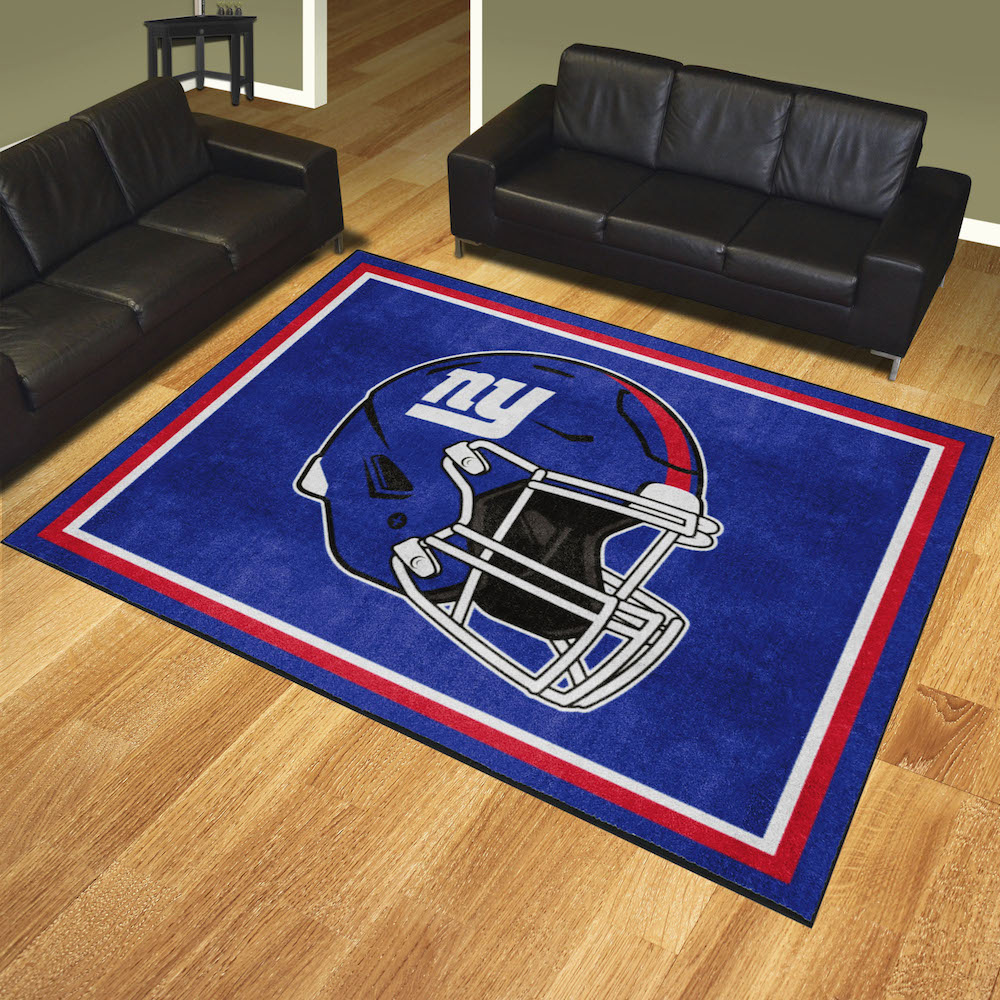 New York Giants Ultra Plush 8x10 Area Rug - Helmet Logo