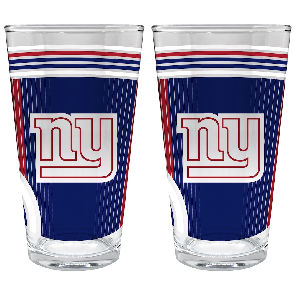 New York Giants COOL VIBES 2 pc Pint Glass Set