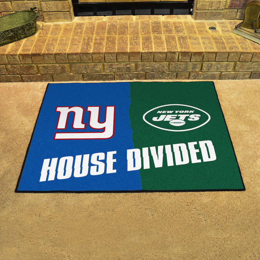 NFL House Divided Rivalry Rug New York Giants - New York Jets