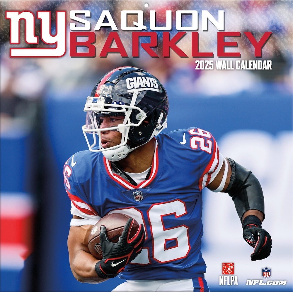 New York Giants Saquon Barkley 2025 NFL Wall Calendar