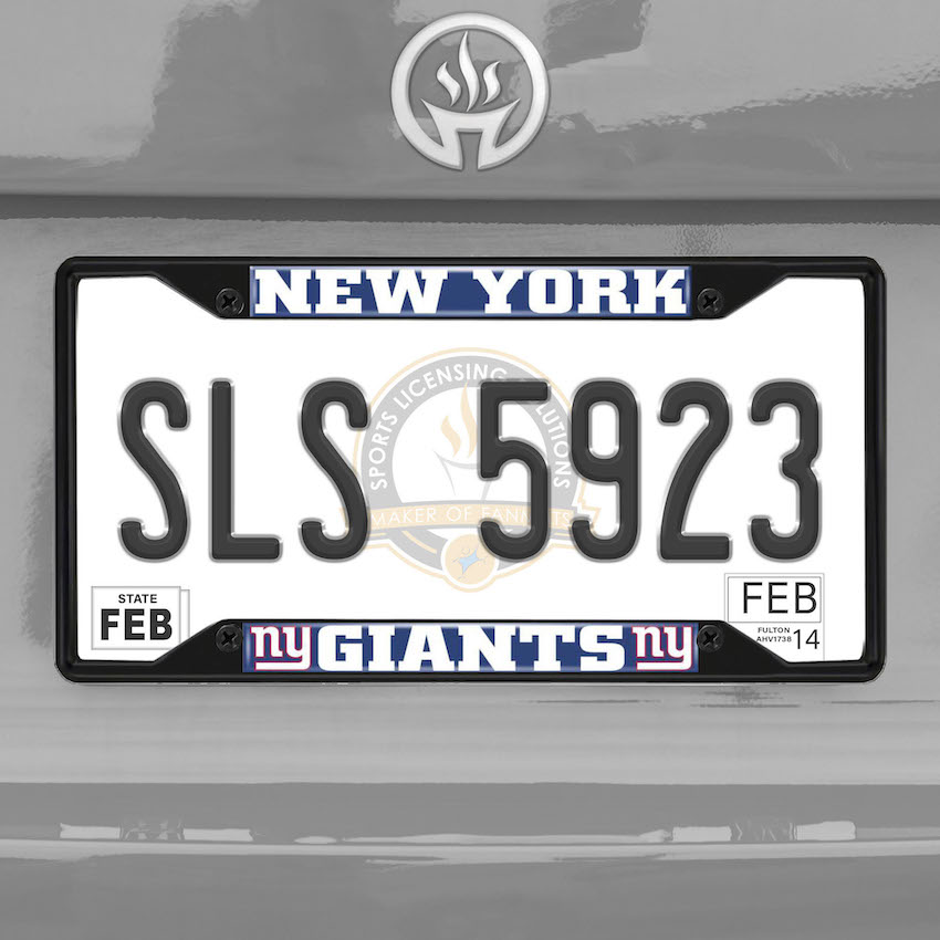 New York Giants Black License Plate Frame