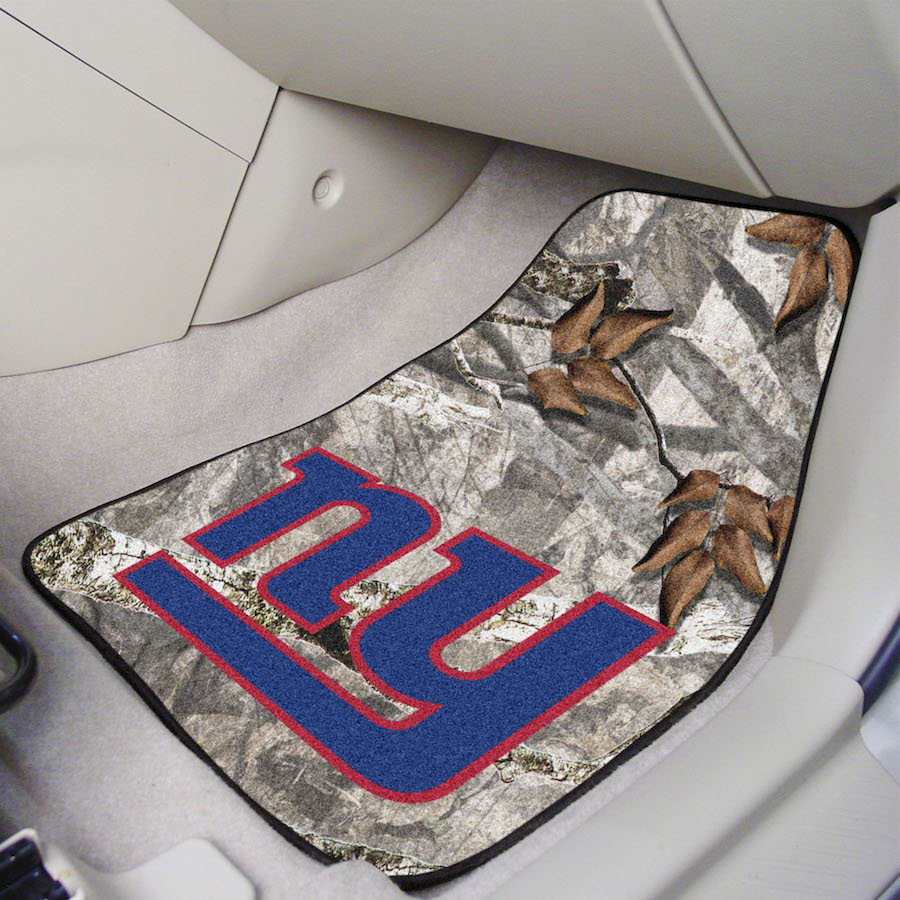 New York Giants Carpeted Camouflage Car Floor Mats 18 x 27 inch