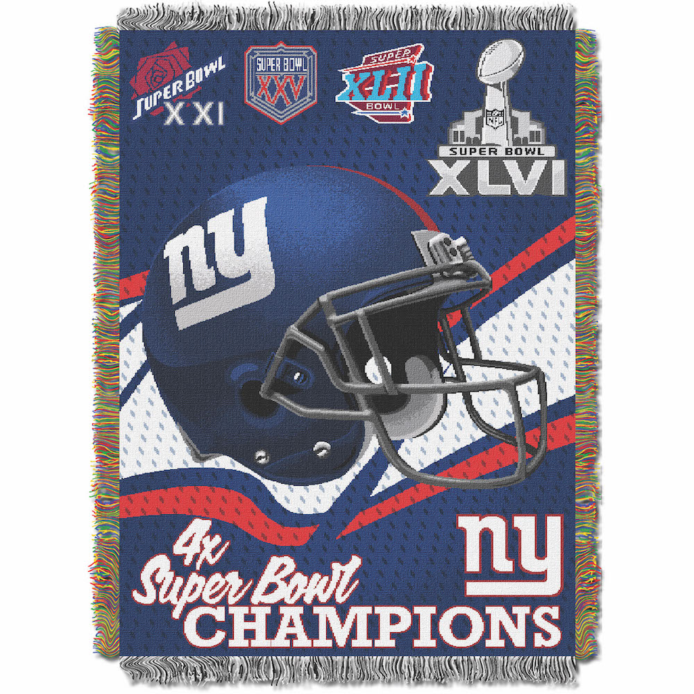 New York Giants Commemorative Super Bowl Tapestry Throw