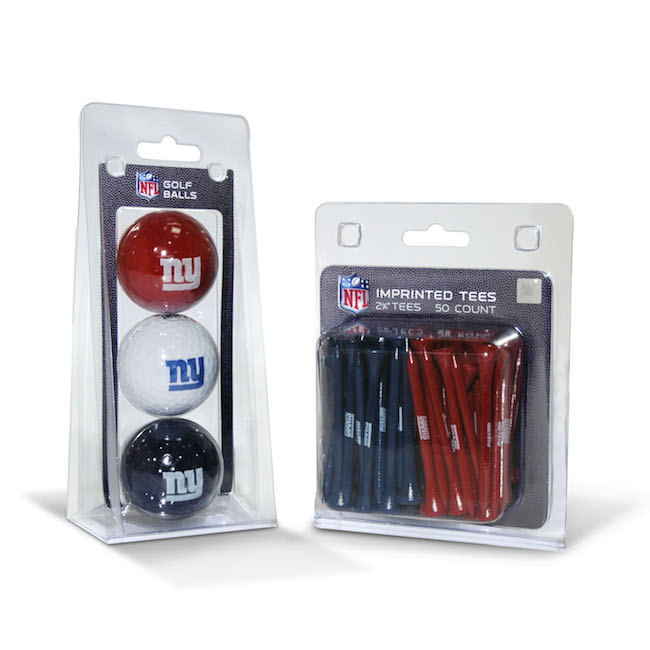 New York Giants 3 Ball Pack and 50 Tee Pack