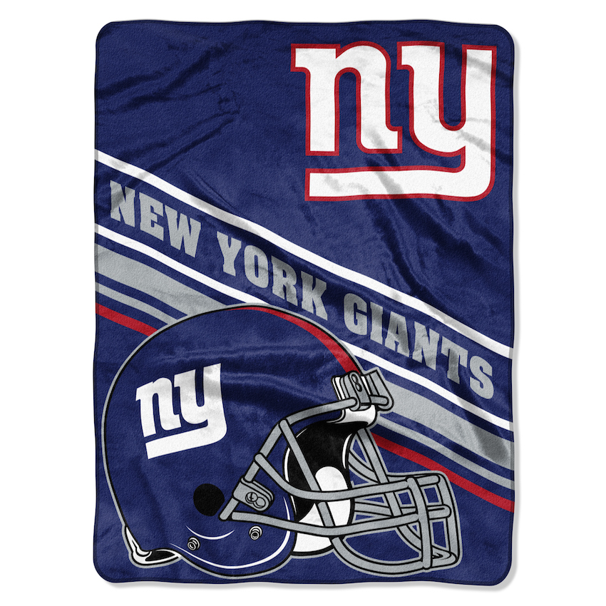 New York Giants Large Plush Fleece Raschel Blanket 60 x 80