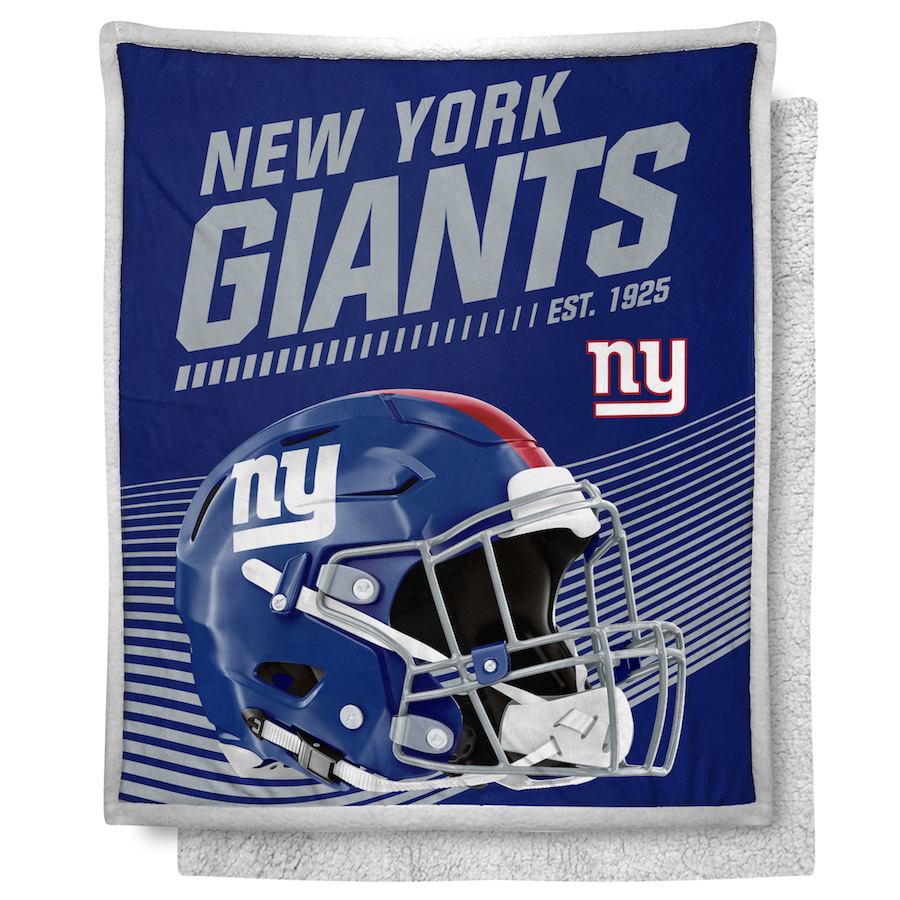 New York Giants Mink SHERPA Throw Blanket