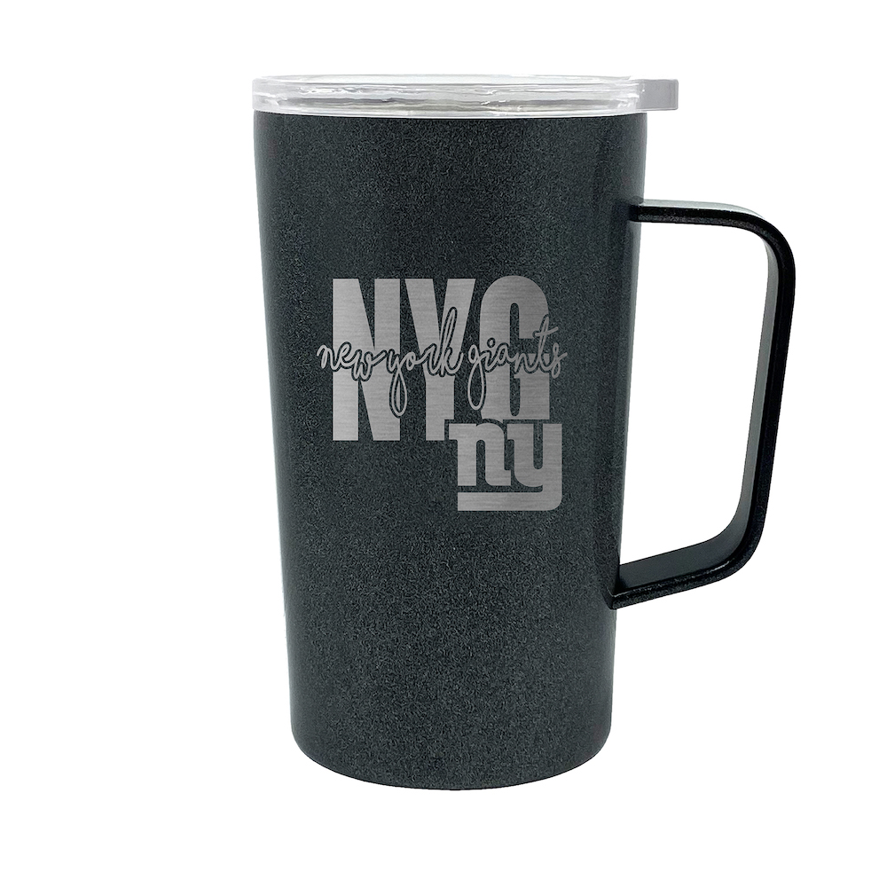 New York Giants 18 oz HUSTLE Travel Mug - ONYX