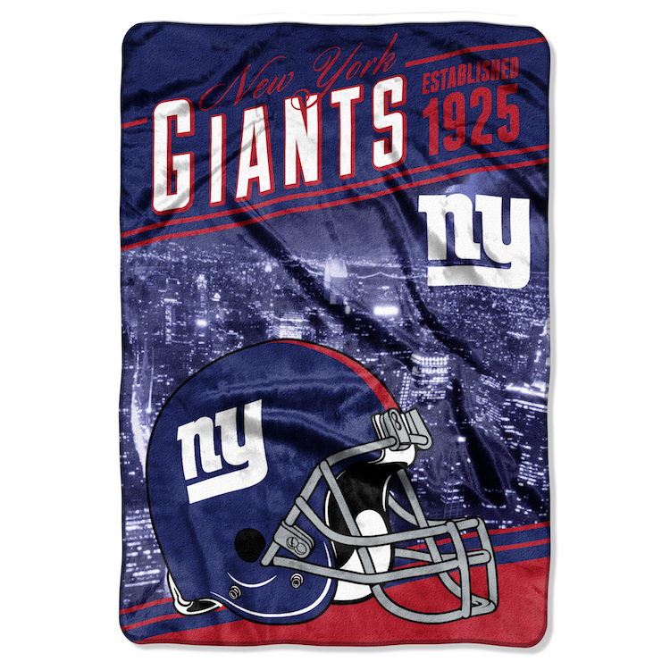 New York Giants OVERSIZED Micro Raschel Blanket 62 x 90