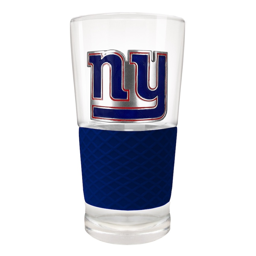 New York Giants 22 oz Pilsner Glass with Silicone Grip