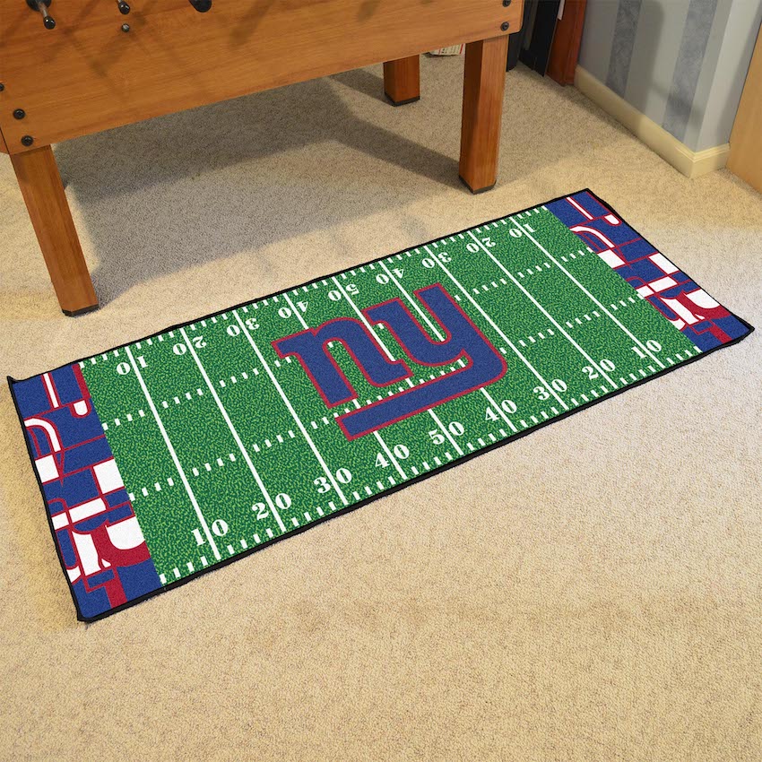 New York Giants 30 x 72 Quick Snap Football Field Carpet Runner