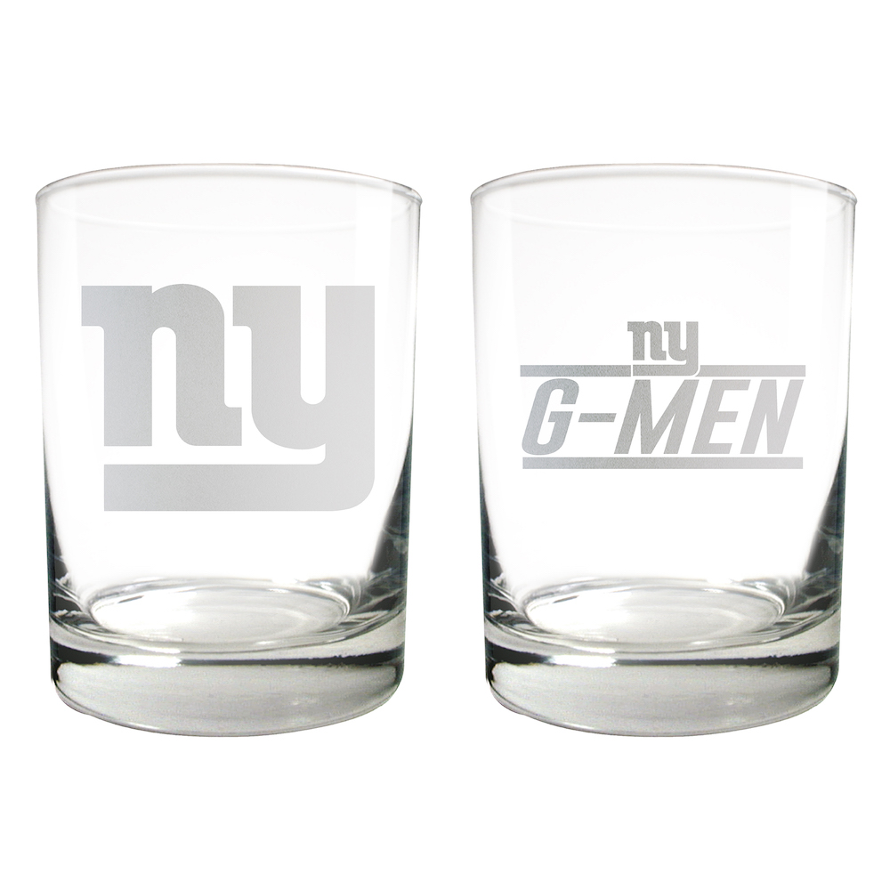 New York Giants 2pc Rocks Glass Set