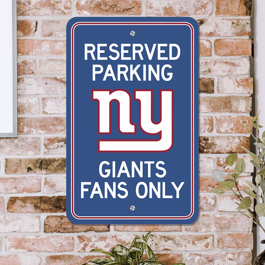 New York Giants RESERVED Parking Sign