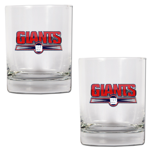 New York Giants NFL Logo 2pc Rocks Glass Set