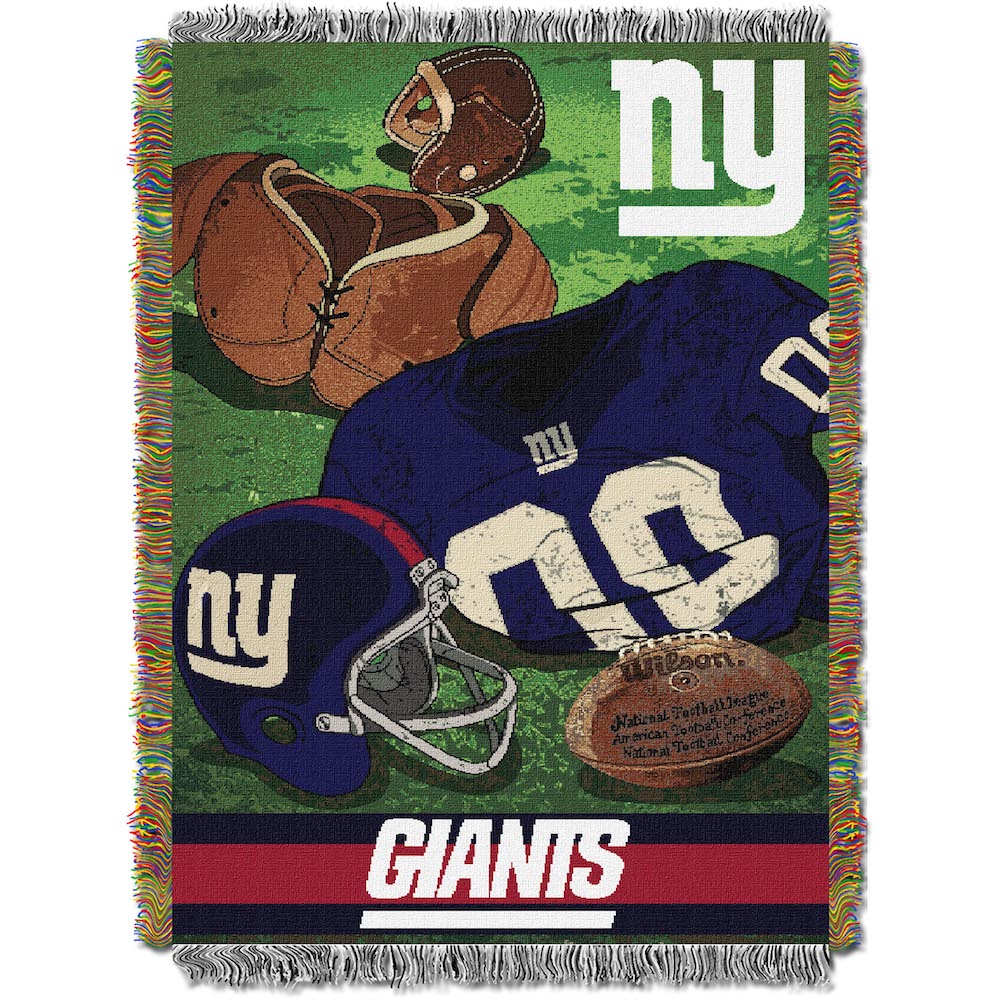 New York Giants Commemorative VINTAGE Tapestry Throw