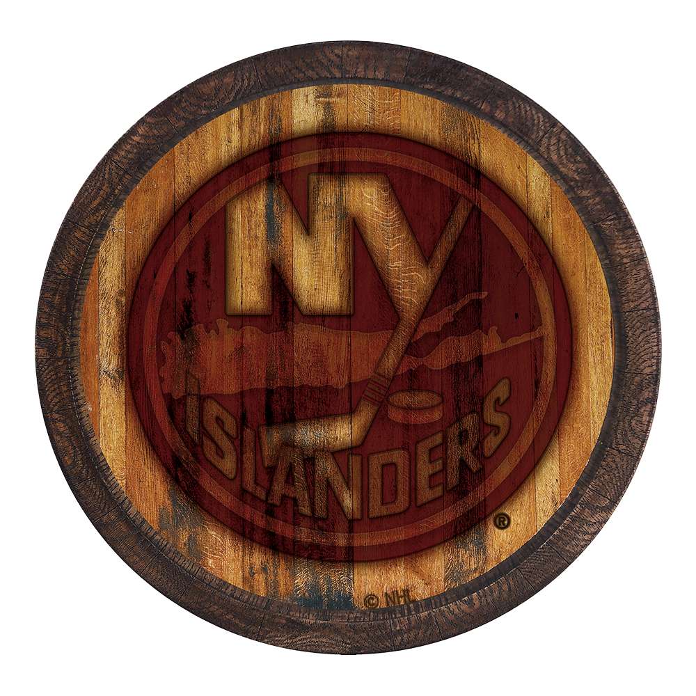 New York Islanders Branded FAUX Barrel Top Sign