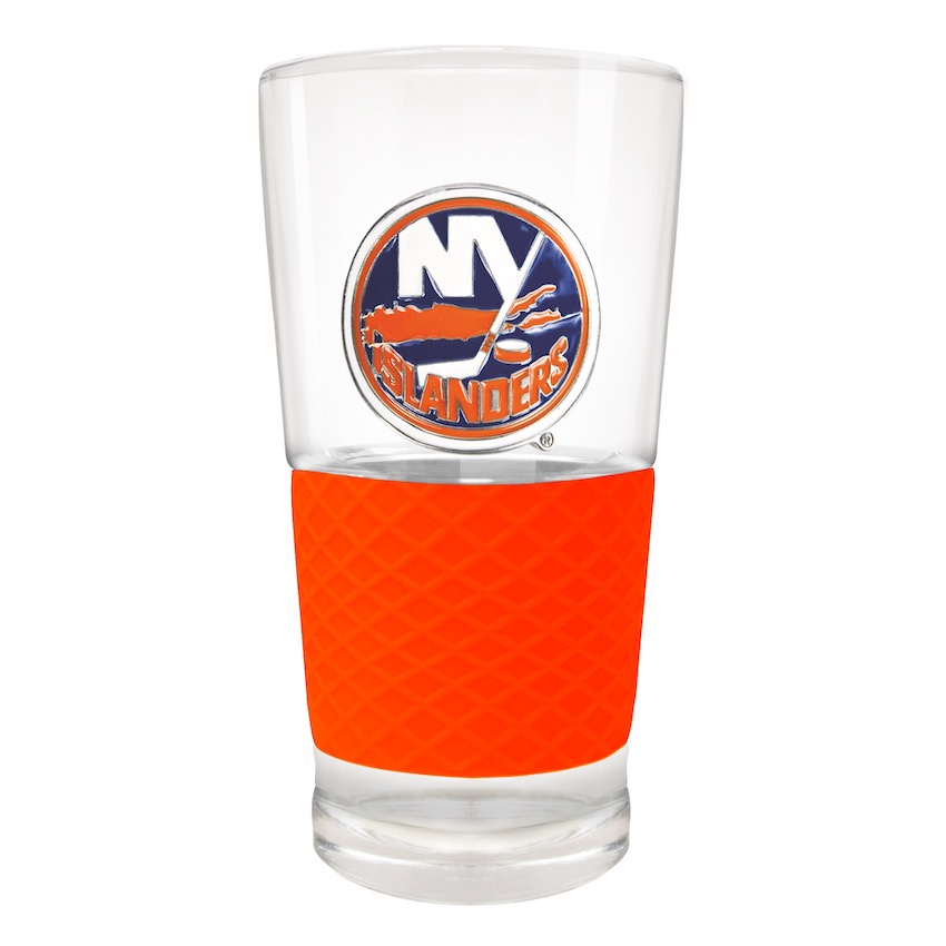 New York Islanders 22 oz Pilsner Glass with Silicone Grip