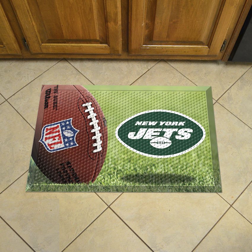 New York Jets Ball Style SCRAPER Door Mat