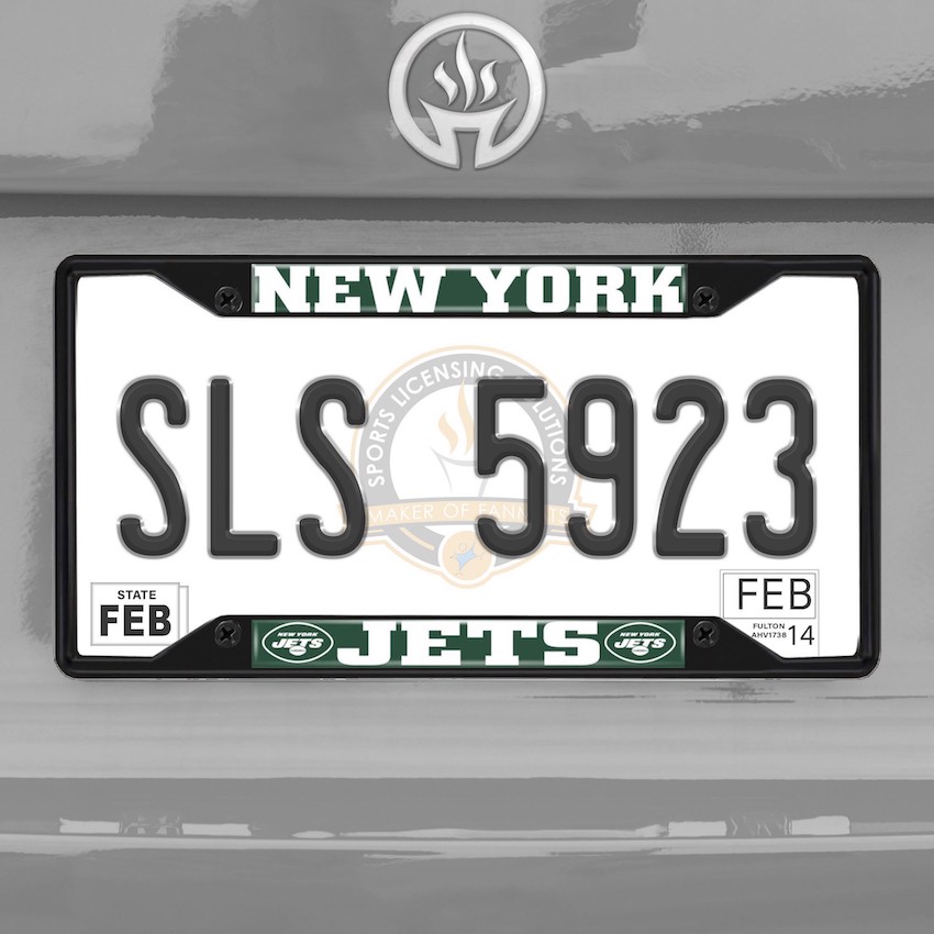 New York Jets Black License Plate Frame