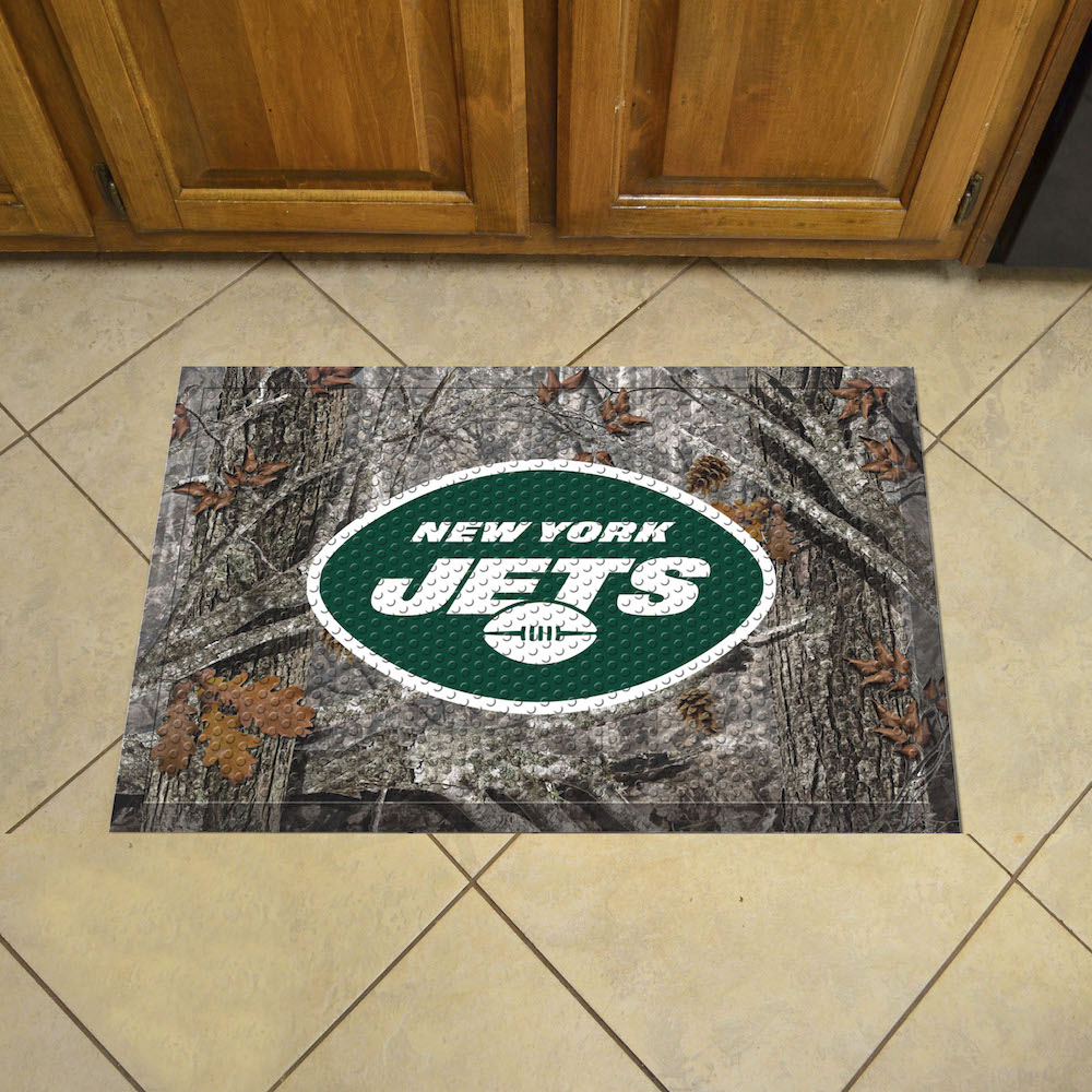 New York Jets Camo Style SCRAPER Door Mat