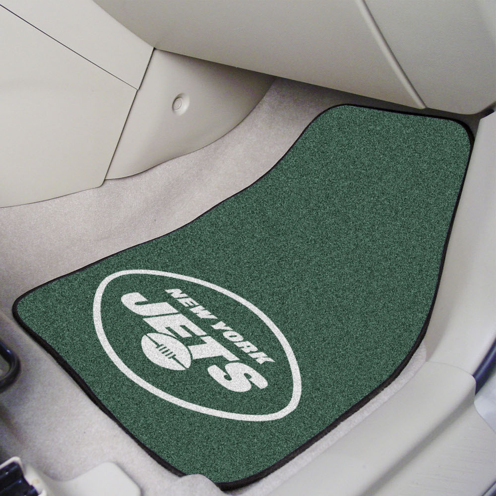 New York Jets Car Floor Mats 18 x 27 Carpeted-Pair