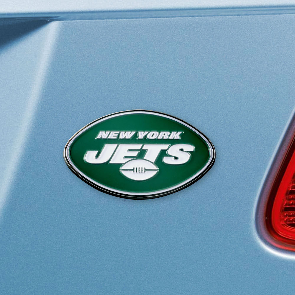 New York Jets Color Metal Auto Emblem