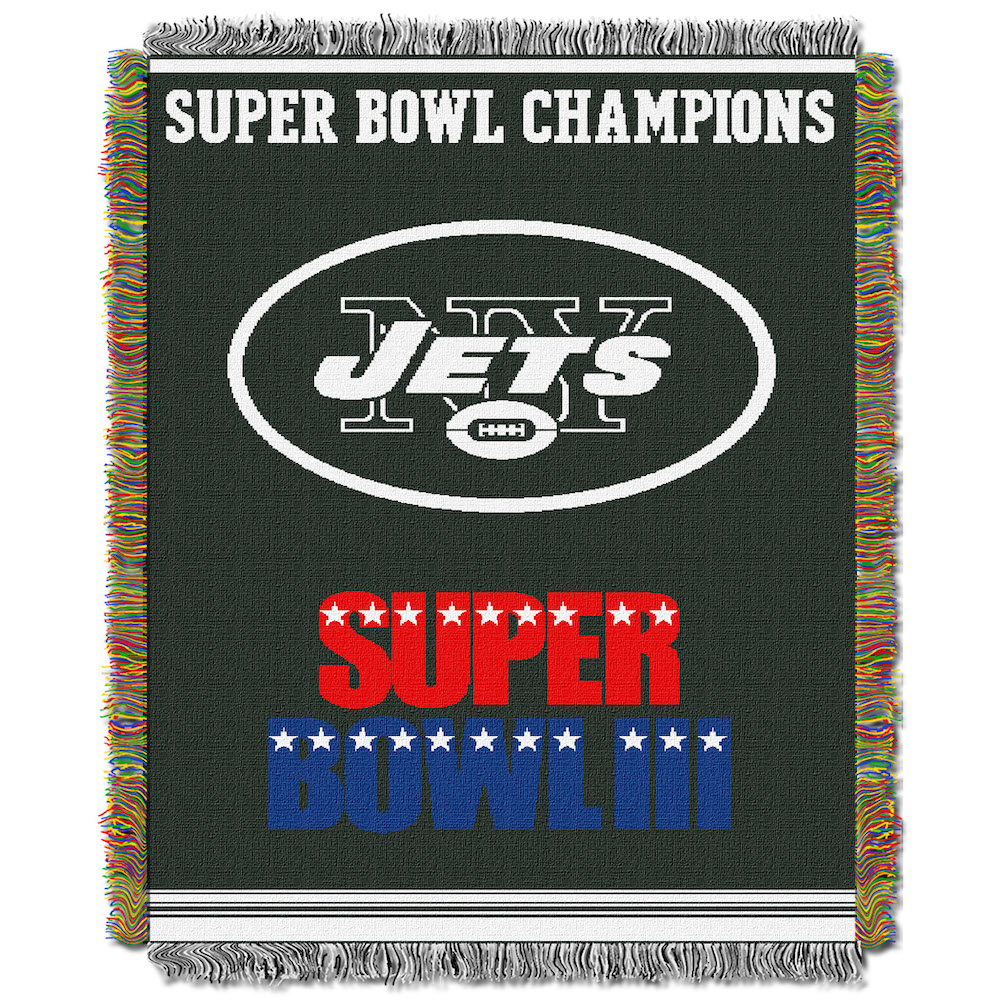 New York Jets Commemorative Super Bowl Tapestry Throw