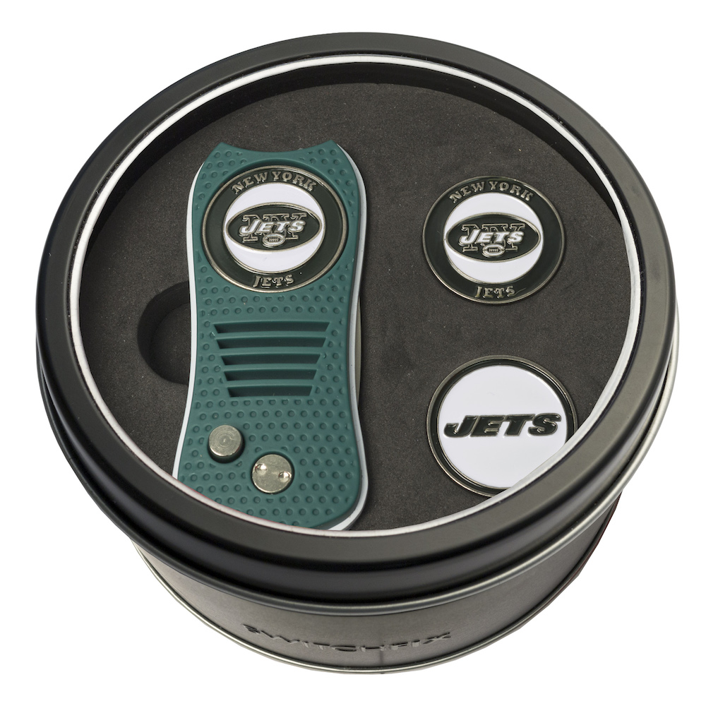 New York Jets Switchblade Divot Tool and 2 Ball Marker Gift Pack