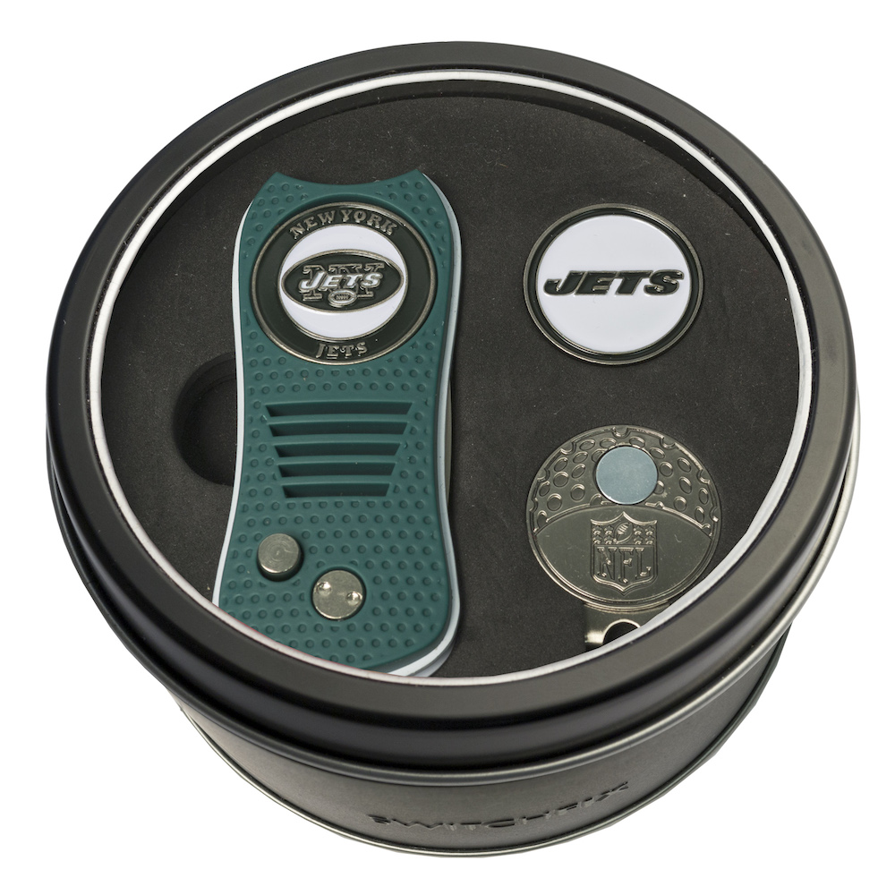 New York Jets Switchblade Divot Tool Cap Clip and Ball Marker Gift Pack