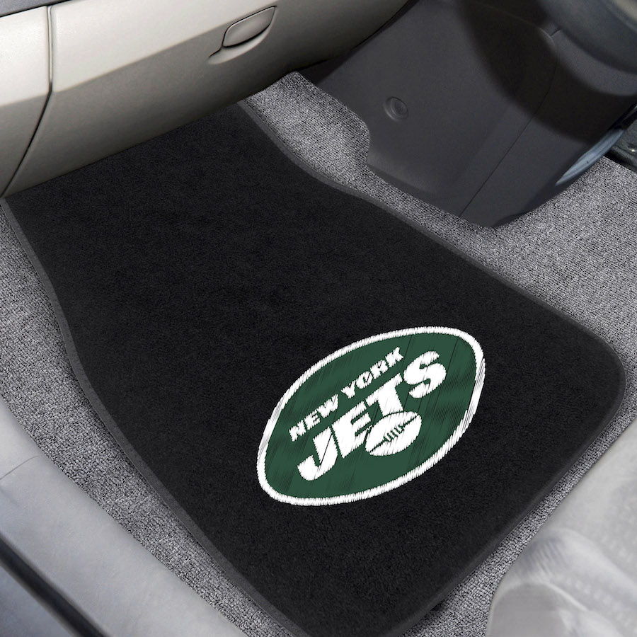 New York Jets Car Floor Mats 17 x 26 Embroidered Pair