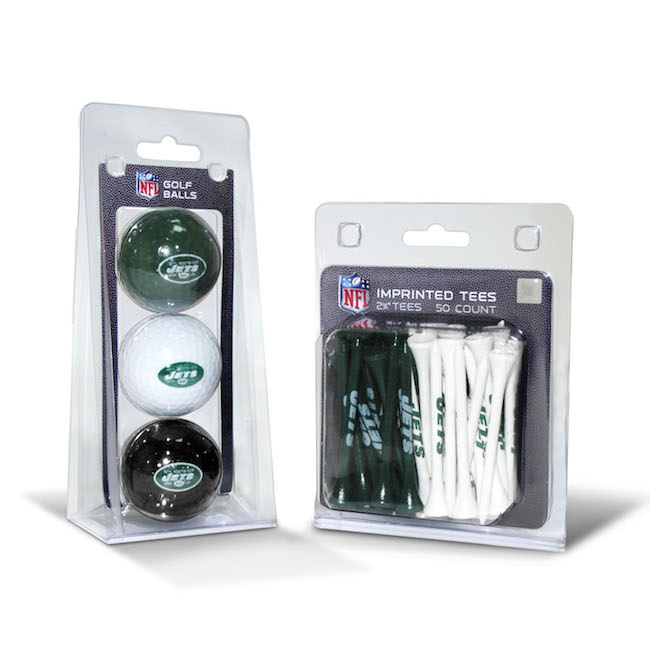 New York Jets 3 Ball Pack and 50 Tee Pack