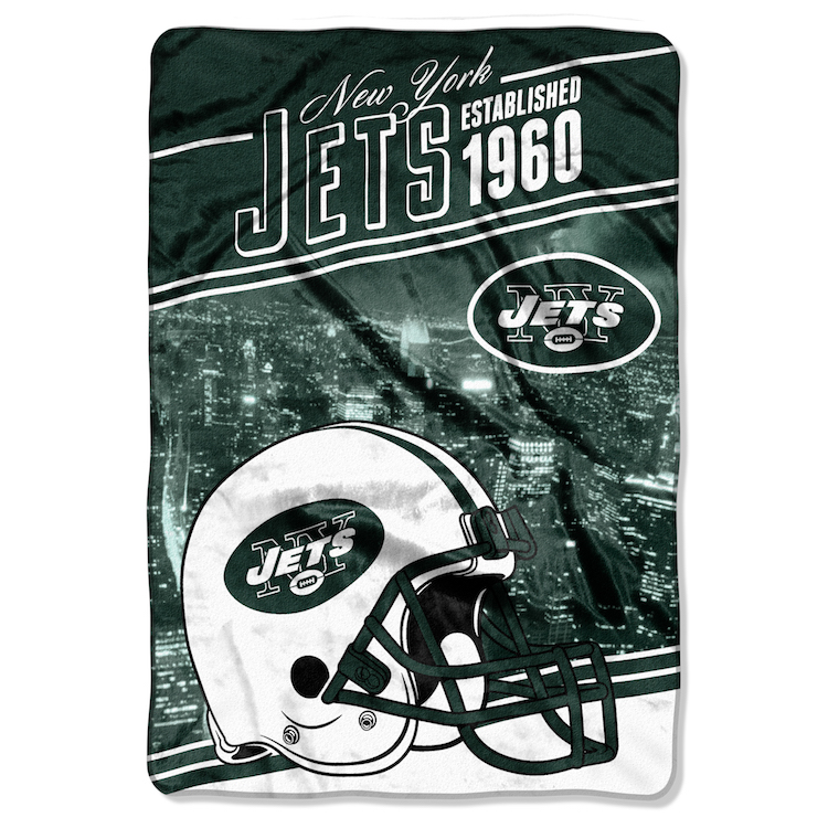 New York Jets OVERSIZED Micro Raschel Blanket 62 x 90