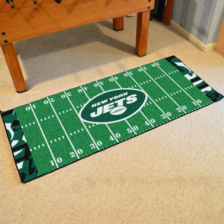 New York Jets 30 x 72 Quick Snap Football Field Carpet Runner