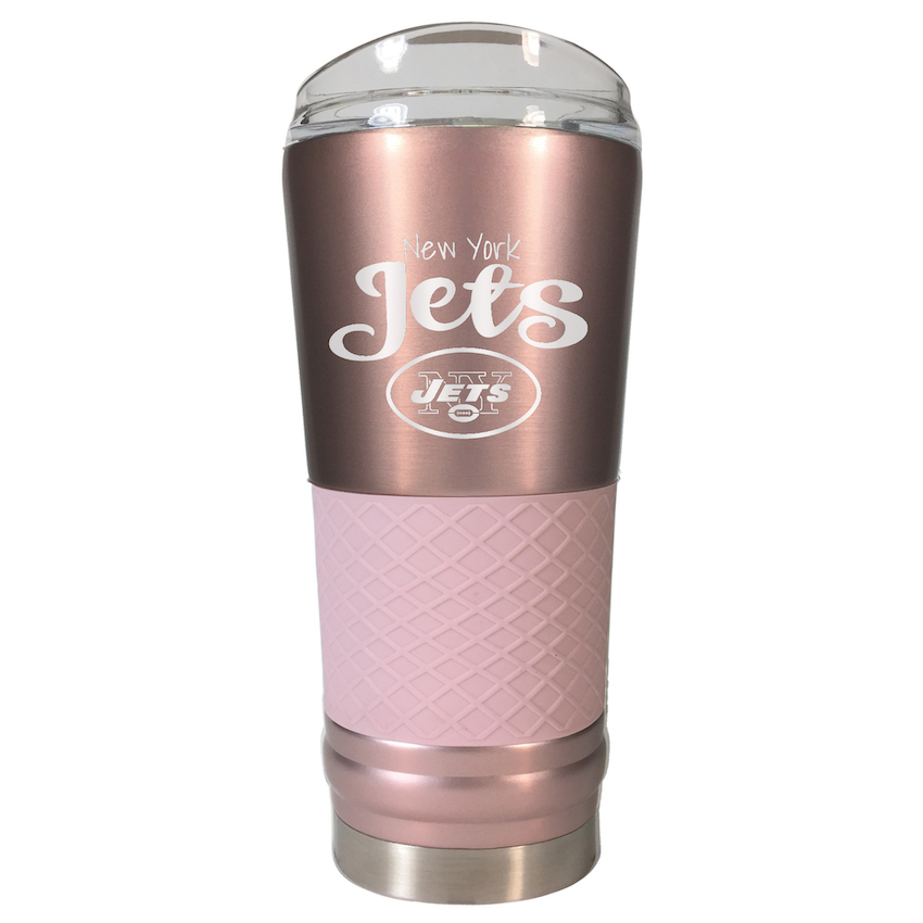 New York Jets 24 oz Rose Gold Draft Travel Tumbler