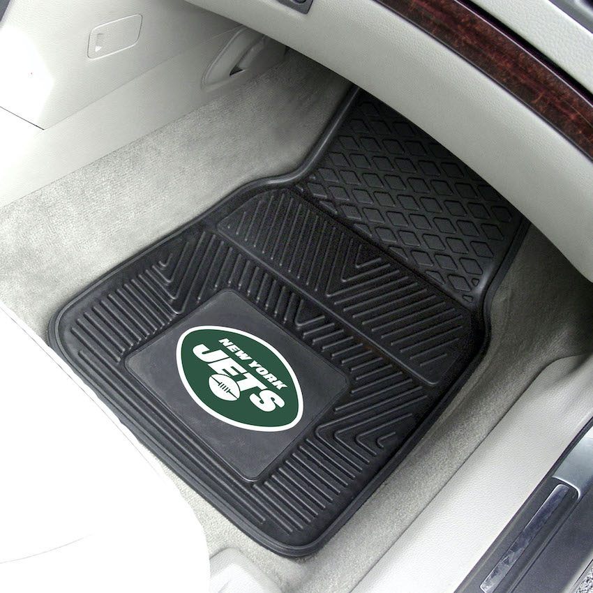 New York Jets Car Floor Mats 18 x 27 Heavy Duty Vinyl Pair