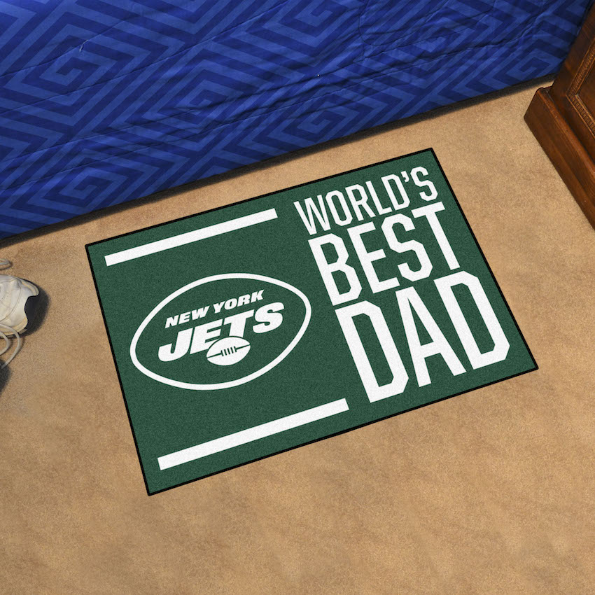 New York Jets 20 x 30 WORLDS BEST DAD Floor Mat