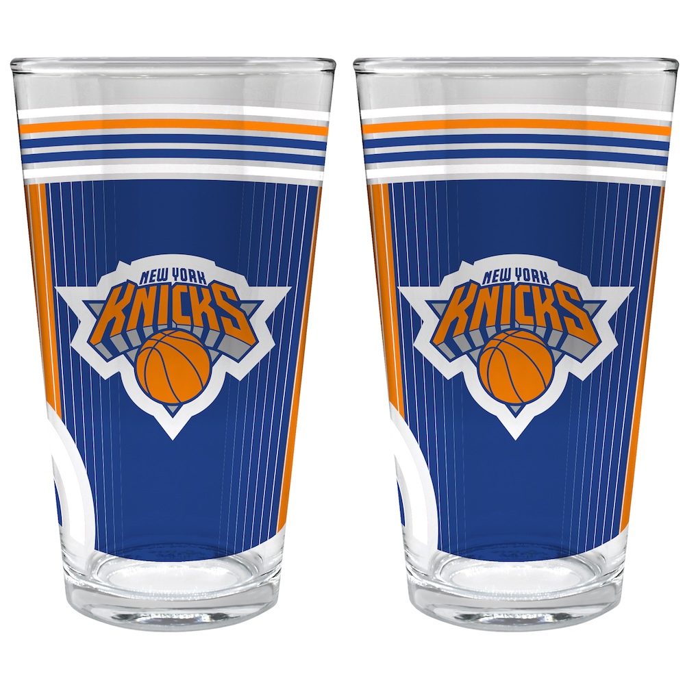 New York Knicks COOL VIBES 2 pc Pint Glass Set